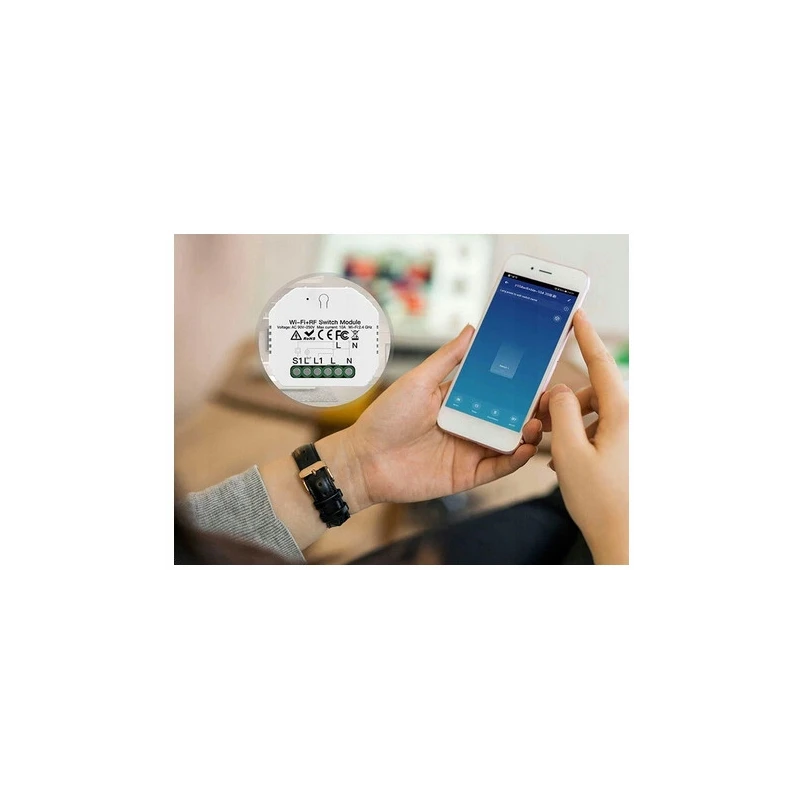 Przekaźnik Dopuszkowy 1-Kanałowy Wi-Fi + RF Moes MS-104 Tuya