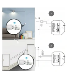 Przekaźnik Dopuszkowy 1-Kanałowy Wi-Fi + RF Moes MS-104 Tuya