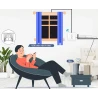 MOES dotykowy szklany przycisk sterownik rolet markiz smart TUYA WIFI BT 3D
