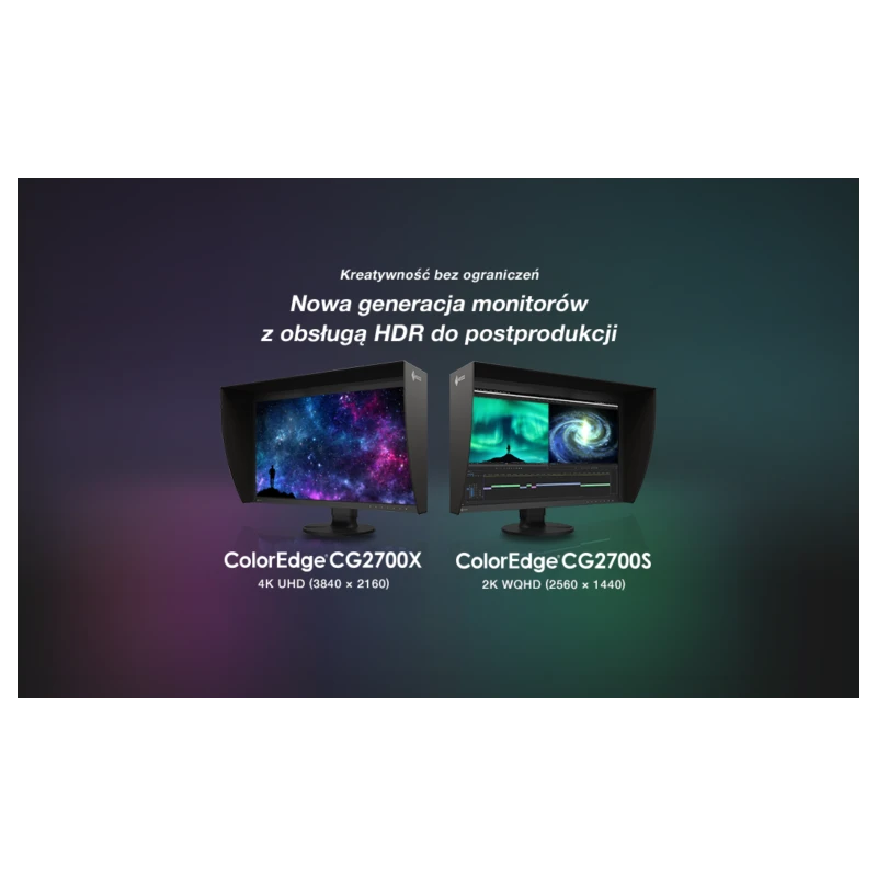 EIZO ColorEdge CG2700S - monitor 27", 2560 x 1440, QHD, AdobeRGB 99%, wbudowany kalibrator