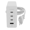 Mophie GaN speedport - ładowarka sieciowa 120W - 3 porty USB-C, 1 port USB-A (white)