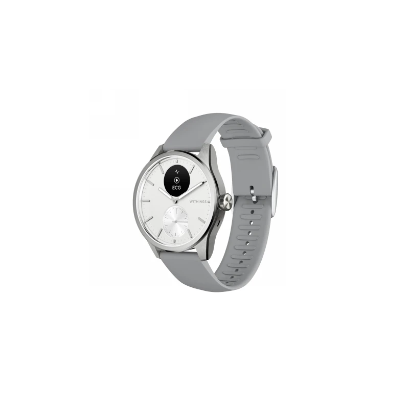 Withings Scanwatch 2 - zegarek z funkcją EKG, pomiarem pulsu i SPO2 oraz mierzeniem aktywności fizycznej i snu (42mm, white)
