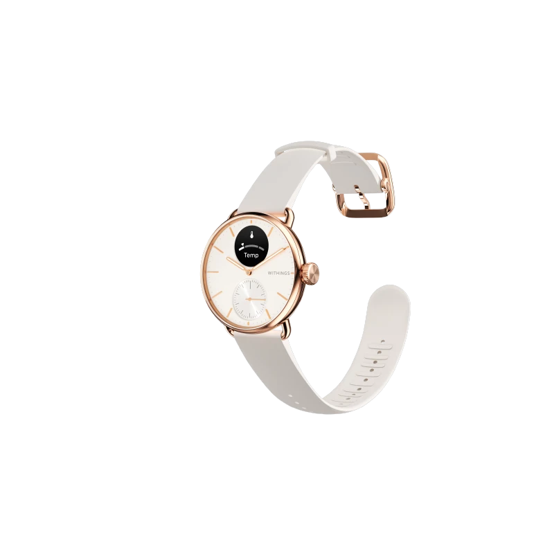 Withings Scanwatch 2 - zegarek z funkcją EKG, pomiarem pulsu i SPO2 oraz mierzeniem aktywności fizycznej i snu (38mm, rose gold)