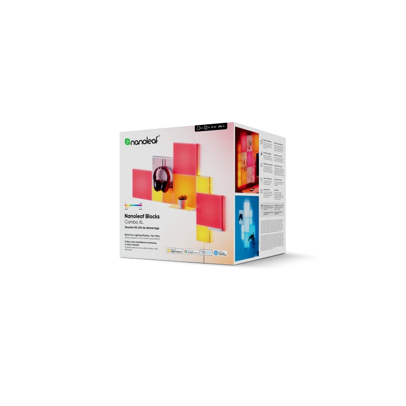 Nanoleaf Blocks Combo XL Starter Kit - panele świetlne (10 sztuk, 1 kontroler)