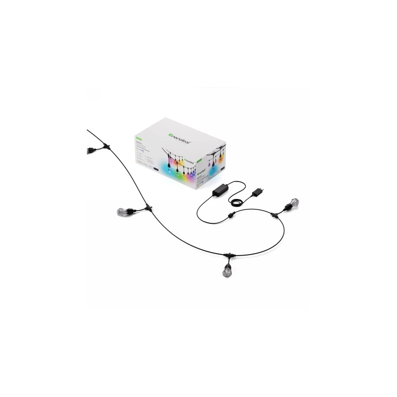 Nanoleaf Essentials Smart Multicolour Outdoor String Light Starter Kit - wielokolorowe lampki zewnętrzne 30 m, 55 Lm/żarówka, 27