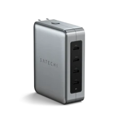 Satechi 4-Port GaN Travel Charger - ładowarka podróżna 145W  z 4 adapterami do gniazdek - US, UK, EU, AS (4x USB-C)