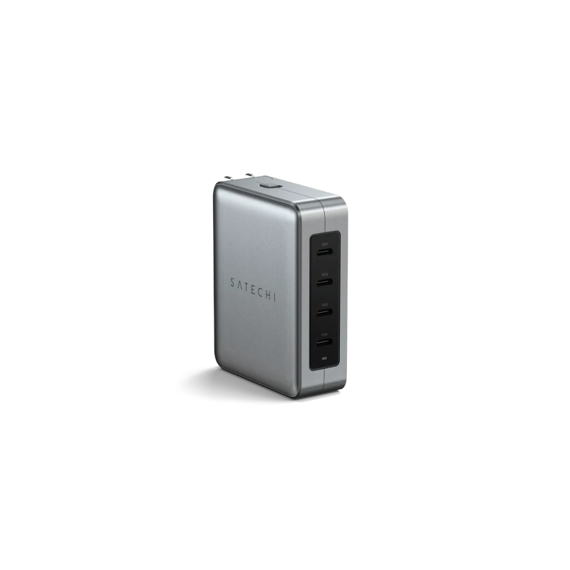 Satechi 4-Port GaN Travel Charger - ładowarka podróżna 145W  z 4 adapterami do gniazdek - US, UK, EU, AS (4x USB-C)