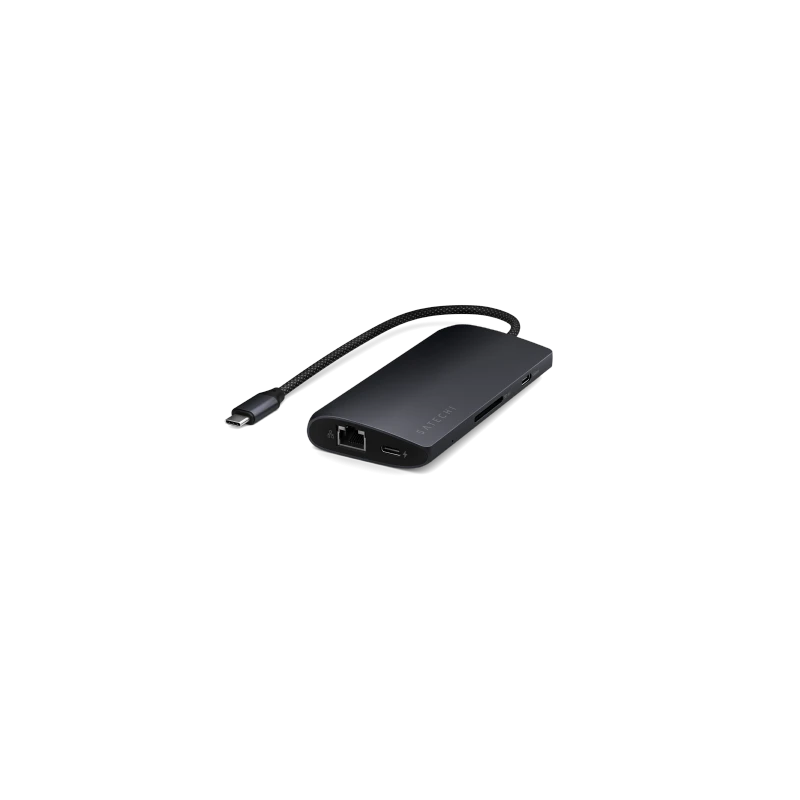 Satechi USB-C Multiport Adapter 8K - adapter USB-C (USB-C, HDMI, 3x USB 3.2 Gen 2 10Gbps, 1x USB 3.2 Gen 1 5Gbps, czytnik kart S