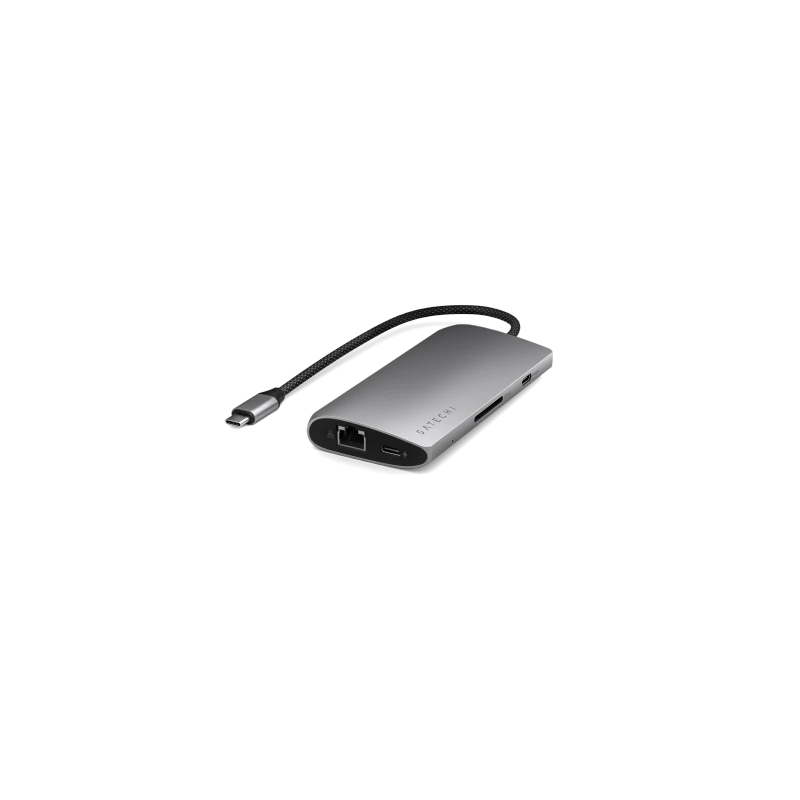 Satechi USB-C Multiport Adapter 8K - adapter USB-C (USB-C, HDMI, 3x USB 3.2 Gen 2 10Gbps, 1x USB 3.2 Gen 1 5Gbps, czytnik kart S