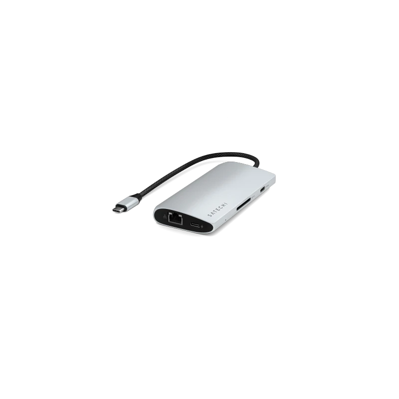 Satechi USB-C Multiport Adapter 8K - adapter USB-C (USB-C, HDMI, 3x USB 3.2 Gen 2 10Gbps, 1x USB 3.2 Gen 1 5Gbps, czytnik kart S