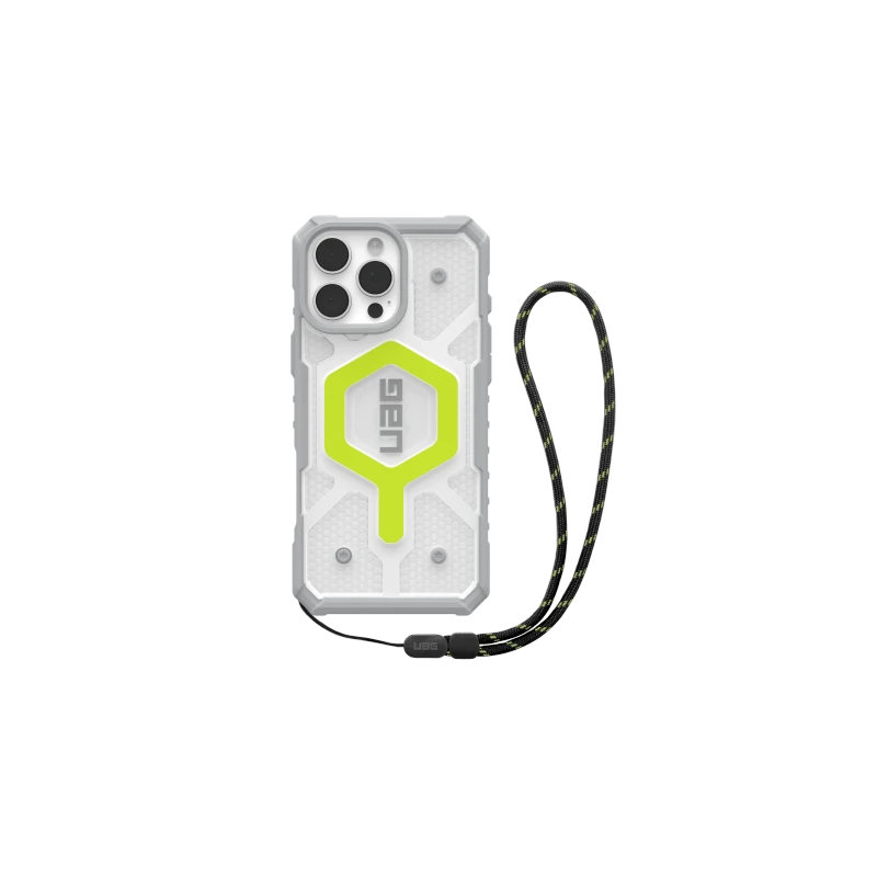 UAG Pathfinder Clear Magsafe Bundle - obudowa ochronna do iPhone 16 Pro Max kompatybilna z MagSafe oraz smycz na telefon (active