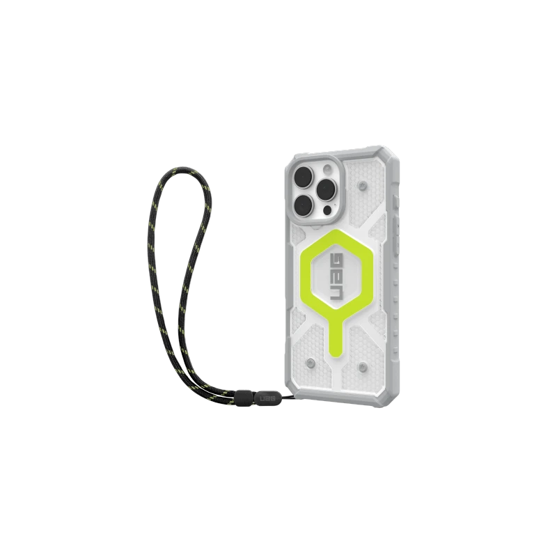 UAG Pathfinder Clear Magsafe Bundle - obudowa ochronna do iPhone 16 Pro Max kompatybilna z MagSafe oraz smycz na telefon (active