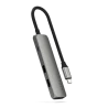 Satechi 4-in-1 USB-C Slim Multiport Adapter 4K - aluminiowy adapter do urządzeń mobilnych USB-C (USB-C, 4K HDMI, 2x USB-A) (spac