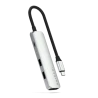 Satechi 4-in-1 USB-C Slim Multiport Adapter 4K - aluminiowy adapter do urządzeń mobilnych USB-C (USB-C, 4K HDMI, 2x USB-A) (silv