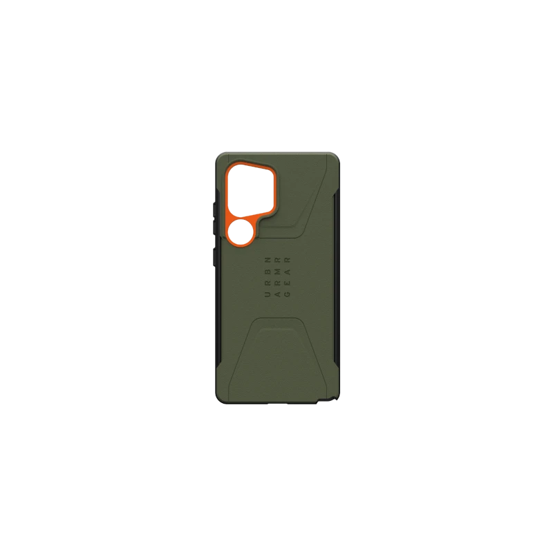 UAG Civilian Pro -  obudowa ochronna do Samsung Galaxy S25 Ultra 5G z wbudowanym modułem magnetycznym (olive/orange)