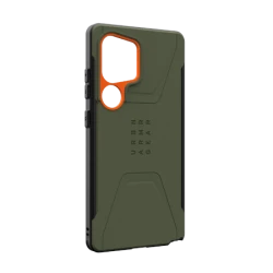 UAG Civilian Pro -  obudowa ochronna do Samsung Galaxy S25 Ultra 5G z wbudowanym modułem magnetycznym (olive/orange)