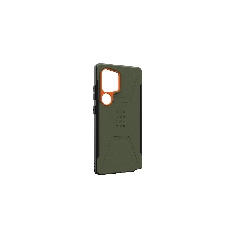 UAG Civilian Pro -  obudowa ochronna do Samsung Galaxy S25 Ultra 5G z wbudowanym modułem magnetycznym (olive/orange)