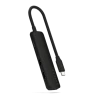 Satechi 4-in-1 USB-C Slim Multiport Adapter 4K - aluminiowy adapter do urządzeń mobilnych USB-C (USB-C, 4K HDMI, 2x USB-A) (blac