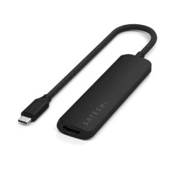 Satechi 4-in-1 USB-C Slim Multiport Adapter 4K - aluminiowy adapter do urządzeń mobilnych USB-C (USB-C, 4K HDMI, 2x USB-A) (blac