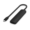 Satechi 4-in-1 USB-C Slim Multiport Adapter 4K - aluminiowy adapter do urządzeń mobilnych USB-C (USB-C, 4K HDMI, 2x USB-A) (blac