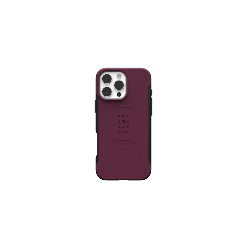 UAG Civilian Magsafe - obudowa ochronna do iPhone 16 Pro Max kompatybilna z MagSafe (bordeaux)