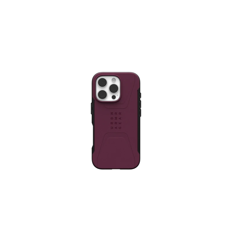 UAG Civilian Magsafe - obudowa ochronna do iPhone 16 Pro kompatybilna z MagSafe (bordeaux)