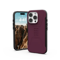 UAG Civilian Magsafe - obudowa ochronna do iPhone 16 Pro kompatybilna z MagSafe (bordeaux)