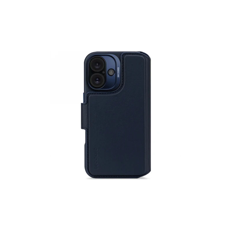 Decoded Leather Detachable Wallet - skórzana obudowa ochronna do iPhone 16 kompatybilna z MagSafe (navy)