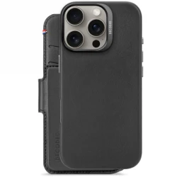 Decoded Leather Detachable Wallet - skórzana obudowa ochronna do iPhone 16 Pro kompatybilna z MagSafe (black)