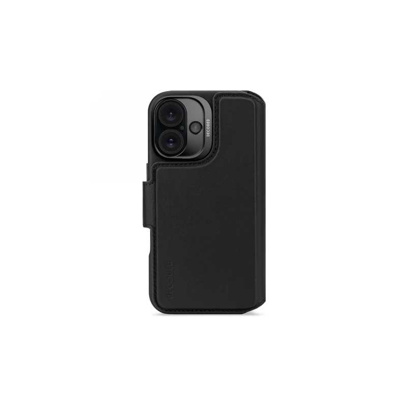 Decoded Leather Detachable Wallet - skórzana obudowa ochronna do iPhone 16 kompatybilna z MagSafe (black)