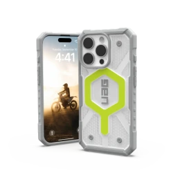 UAG Pathfinder Clear Magsafe - obudowa ochronna do iPhone 16 Pro kompatybilna z MagSafe (active neon)