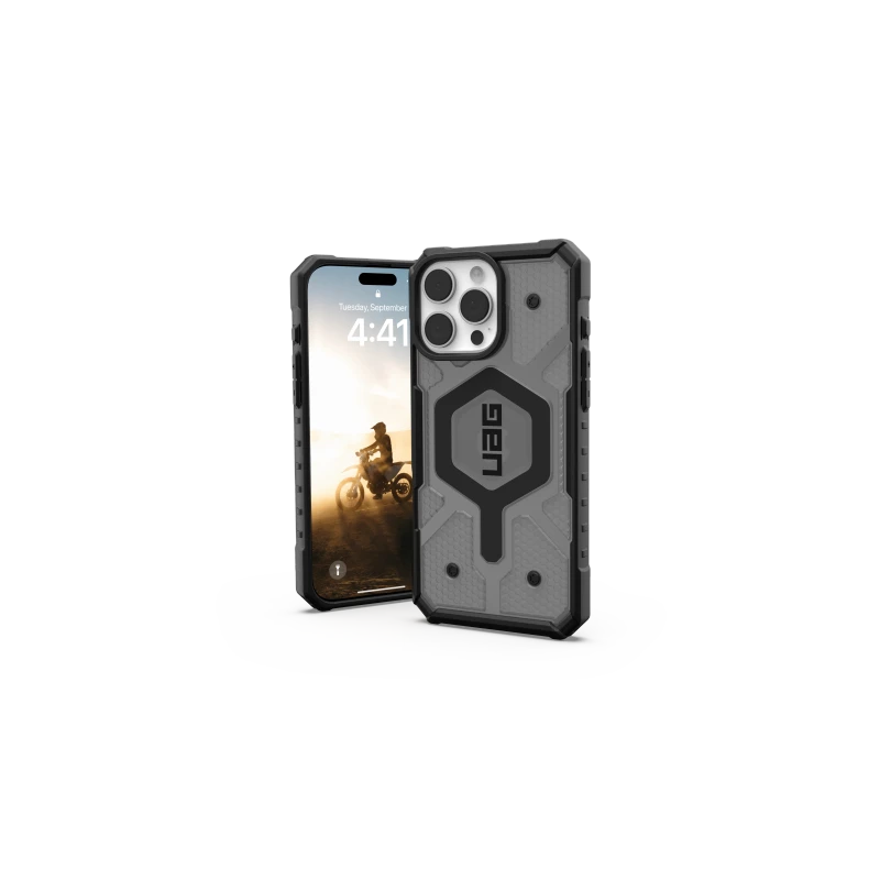 UAG Pathfinder Clear Magsafe - obudowa ochronna do iPhone 16 Pro Max kompatybilna z MagSafe (ash)