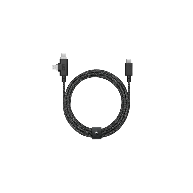 Native Union Belt Cable Duo Pro 240W - kabel USB-C - USB-C / lightning, 2,4 m (cosmos)