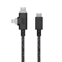 Native Union Belt Cable Duo Pro 240W - kabel USB-C - USB-C / lightning, 2,4 m (cosmos)
