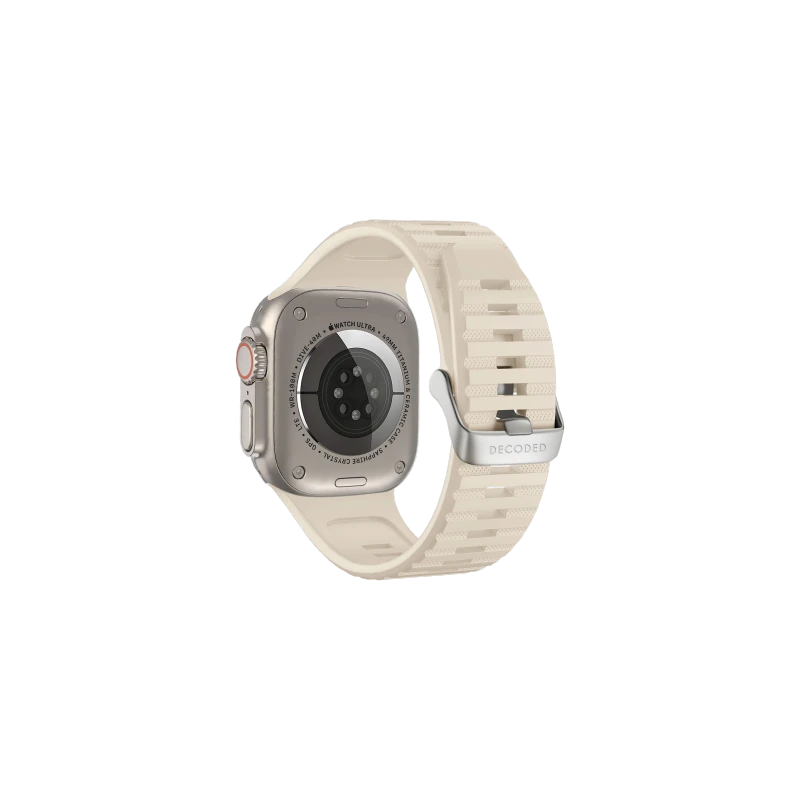 Decoded Ultra Traction - silikonowy pasek do Apple Watch 49/45/44/42 mm Gen 1-9 - SE (white)