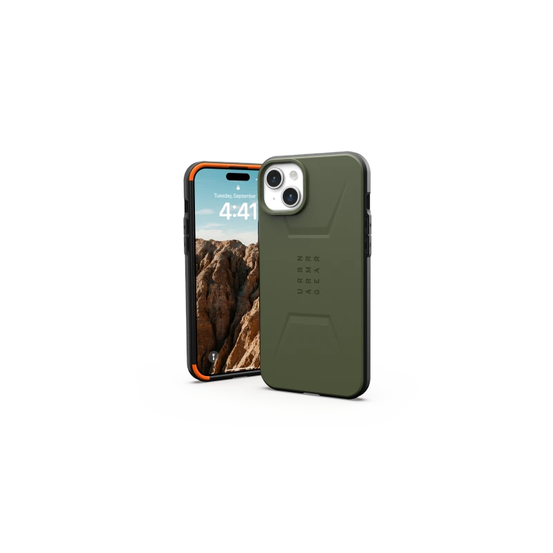UAG Civilian Magsafe - obudowa ochronna do iPhone 15 Plus kompatybilna z MagSafe (olive)