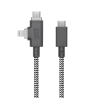 Native Union Belt Cable Duo Pro 240W - kabel USB-C - USB-C / lightning, 2,4 m (zebra)