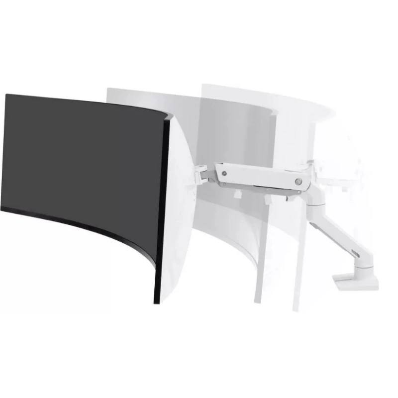 Ergotron HX Desk Monitor HD Pivot regulowany uchwyt biurkowy biały dedykowany do Samsung Odyssey