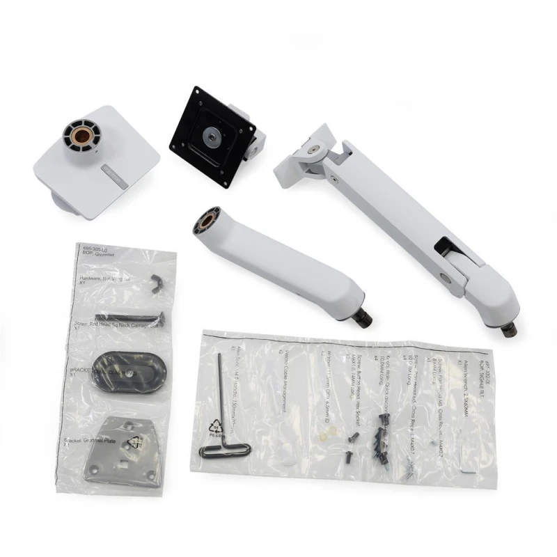 Ergotron HX Desk Monitor HD Pivot regulowany uchwyt biurkowy biały dedykowany do Samsung Odyssey