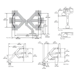 Ergotron HX Desk Monitor HD Pivot regulowany uchwyt biurkowy biały dedykowany do Samsung Odyssey