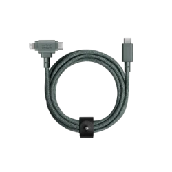 Native Union Belt Cable Duo - kabel USB-C - USB-C / lightning, 1,5 m (slate green)