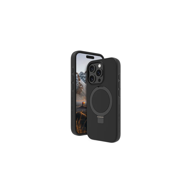 dbramante1928 Iceland Ultra D3O MS Kick - obudowa ochronna z podstawką do iPhone 16 Pro kompatybilna z MagSafe (black)