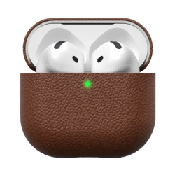 KeyBudz Artisan Series Leather Case - skórzane etui ochronne do AirPods 4 gen.(natural brown)