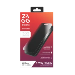 ZAGG InvisibleShield Glass Elite Privacy 360 - szkło prywatyzujące do iPhone 16 Pro (4 kierunki)