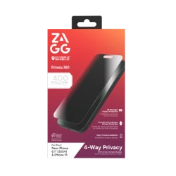 ZAGG InvisibleShield Glass Elite Privacy 360 - szkło prywatyzujące do iPhone 15/16 (4 kierunki)