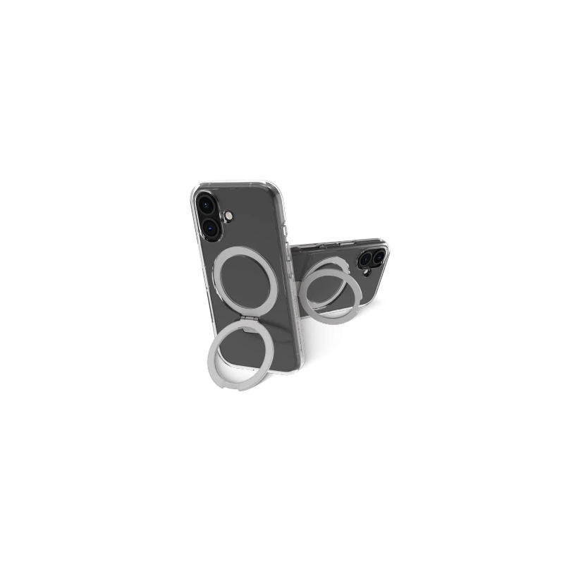 dbramante1928 Iceland Ultra D3O MS Kick - obudowa ochronna z podstawką do iPhone 16 kompatybilna z MagSafe (clear)