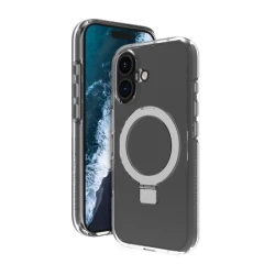 dbramante1928 Iceland Ultra D3O MS Kick - obudowa ochronna z podstawką do iPhone 16 kompatybilna z MagSafe (clear)