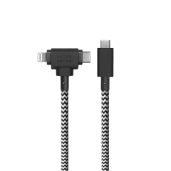 Native Union Belt Cable Duo - kabel USB-C - USB-C / lightning, 1,5 m (zebra)