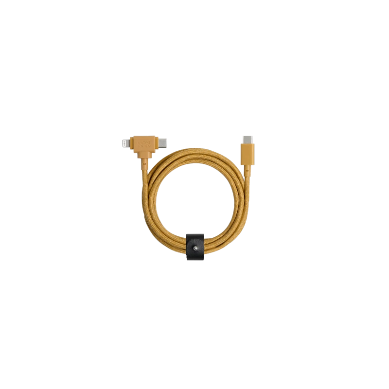 Native Union Belt Cable Duo - kabel USB-C - USB-C / lightning, 1,5 m (kraft)