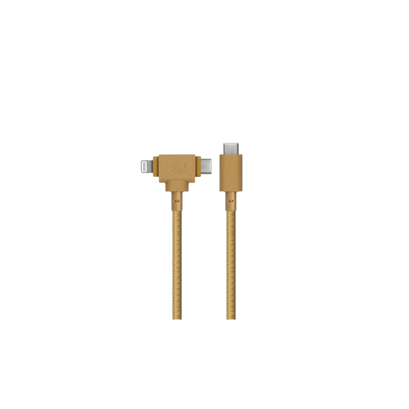 Native Union Belt Cable Duo - kabel USB-C - USB-C / lightning, 1,5 m (kraft)